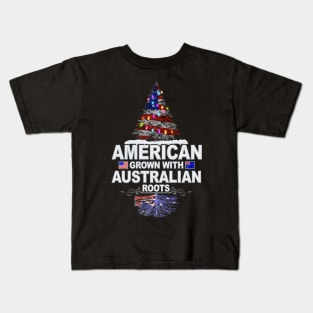 Christmas Tree  American Grown With Australian Roots - Gift for Australian From Australia Kids T-Shirt